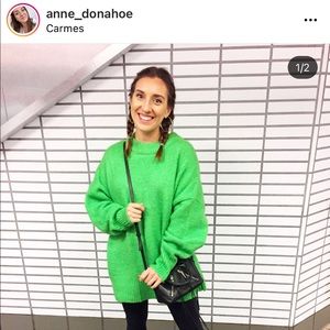 ZARA over-sized trending green sweater